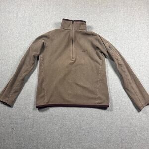 Patagonia Fleece 1/4 Zip Sweater Brown Small